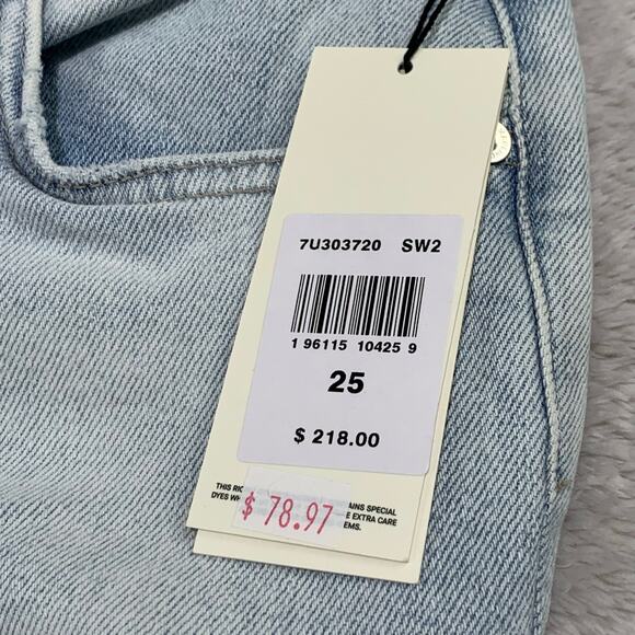 NWT 7 For All Mankind Jeans Womens sz 25 Josefina Slim Boyfriend Luxe Button Fly - Picture 15 of 16